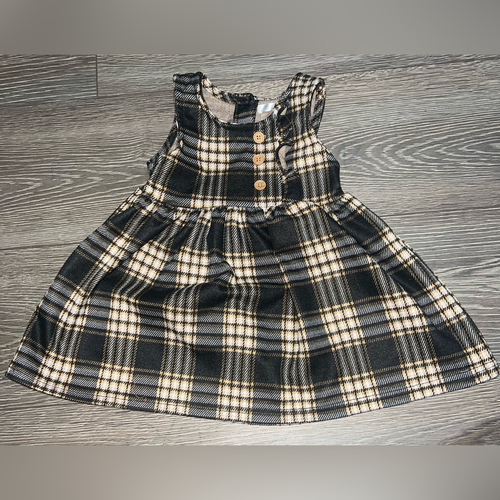 Plaid Sleeveless Kids Dress